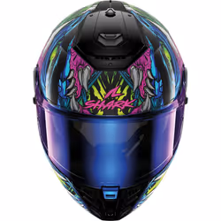 Shark Spartan RS Shaytan Casco, nero-verde-blu, dimensione M per uomo