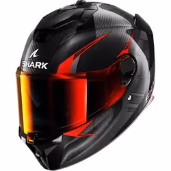 Shark Spartan GT Pro Kultram Carbon Casco, nero-rosso, dimensione L per uomo