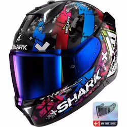 Shark Skwal i3 Hellcat Casco, nero-blu, dimensione L per uomo