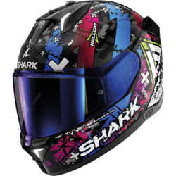 Shark Skwal i3 Hellcat Casco, nero-blu, dimensione XS per uomo
