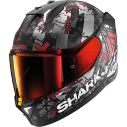 Shark Skwal i3 Hellcat Casco, nero-rosso, dimensione XS per uomo