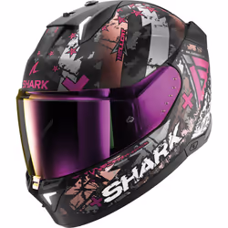 Shark Skwal i3 Hellcat Casco, nero-rosa, dimensione M per uomo