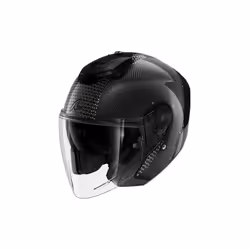 Shark RS Jet Carbon Ikonik Casco Jet, nero, dimensione M per uomo