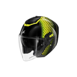Shark RS Jet Stride Casco Jet, nero-giallo, dimensione S per uomo