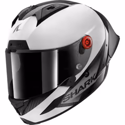 Shark Aeron GP Blank SP Casco, nero-bianco, dimensione M per uomo