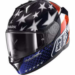 Shark Skwal i3 US Flag Casco, nero-bianco-rosso-blu, dimensione XL per uomo