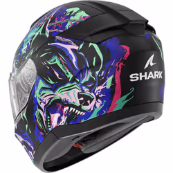 Shark Ridill 2 Racing Beast Casco, nero-rosa-verde-blu, dimensione S per uomo