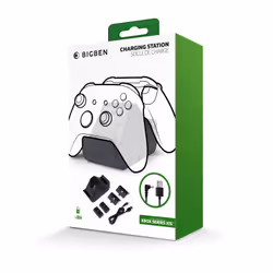 Bigben Interactive XBXDUALCHARGER, Xbox Series S, Xbox Series X, Base di ricarica, Nero, Microsoft, USB, Scatola da appendere