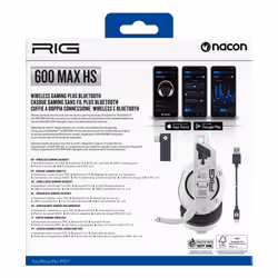 NACON RIG 600 MAX HS Auricolare Con cavo e senza cavo A Padiglione Gaming Bluetooth Bianco - Vista aggiuntiva 6