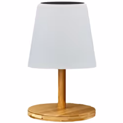 LAMPADA DA TAVOLO A LED SOLARE: Standy Mini Wood Solar è una lampada da tavolo a LED bianca calda/fredda senza fili. Grazie a ...