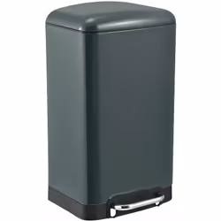Cestino a pedale rettangolare con secchio. Capacità 40L. Modello GREENWICH in acciaio inossidabile. Finitura in acciaio inoss ...