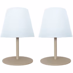 Lampada da tavolo a batteria: il set di 2 lampade TWINS Cream trascende la semplicità di una lampada da tavolo portatile per ...