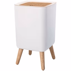 Cestino per bagno a pavimento touch Capacità 10L MALMO SQUARE Colore legno Dimensioni del prodotto: 21,3x21,3xH33,2 cm. Basta ...