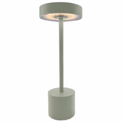 LAMPADA DA TAVOLO A LED: ROBY OLIVE è una lampada da tavolo a LED senza filo con una base a LED bianco caldo a intensità vari ...