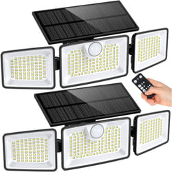 Set di 2 faretti solari H11cm gleamax