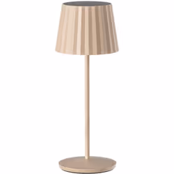 LAMPADE DA TAVOLO LED: ABBY CREAM è una lampada da tavolo LED senza fili con base LED bianco caldo a intensità variabile. Que ...