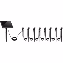 ILLUMINAZIONE POTENTE PER I TUOI ESTERNI: Questo set di 8 faretti solari LED fornisce una luce bianca calda da 200 lumen, ide ...