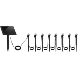 Set di 8 faretti solari led H27cm roundy