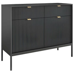 Pascal Morabito - Credenza con 2 ante e 2 cassetti Nera - liouba di