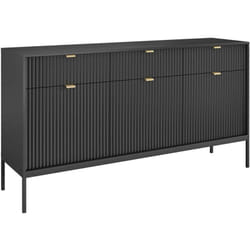Pascal Morabito - Credenza con 3 ante e 3 cassetti Nera - liouba di