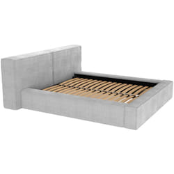 Letto con contenitore 180 x 200 cm Velluto a coste Grigio timano di Pascal Morabito