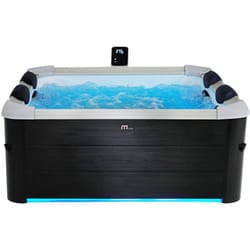 Mspa - Idromassaggio semirigida 6 posti di Antracite con led e accessori 128 getti L160 x l160 x H65 cm - napuka di MIdromassaggio