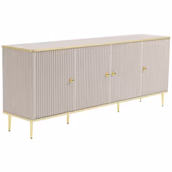 Caratteristiche Colore: Beige, Oro Materiale: MDF, Truciolato Materiale (Base): Acciaio Finitura: Opaco, Melaminico 4 n porte ...