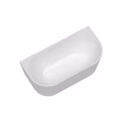 Vente-unique ZELINA Free-standing bathtub 250 L Ovale Acrilico Bianco - Vista aggiuntiva 5
