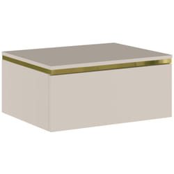 Comodino sospeso con 1 cassetto Beige e Dorato - VUKIA di PASCAL MORABITO