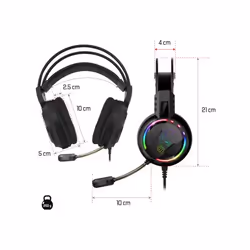 Spirit of Gamer PRO-H7 Auricolare Cablato A Padiglione Gaming USB tipo A Nero - Vista aggiuntiva 5