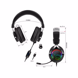 Spirit of Gamer XPERT-H600 Auricolare Cablato A Padiglione Gaming USB tipo A Nero - Vista aggiuntiva 7