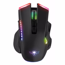 Spirit of Gamer ELITE M70, Mano destra, Ottico, RF senza fili + Bluetooth, 4800 DPI, Nero