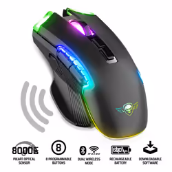Spirit of Gamer ELITE M70 mouse Gaming Mano destra RF senza fili + Bluetooth Ottico 4800 DPI