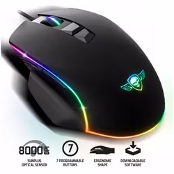 Spirit of Gamer PRO-M1 mouse Gaming Mano destra Ottico 8000 DPI