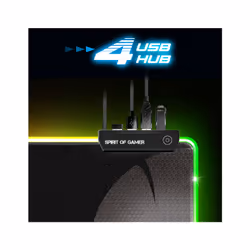 Spirit of Gamer Darkskull Hub RGB - XXXL Tappetino per mouse per gioco da computer Nero - Vista aggiuntiva 4