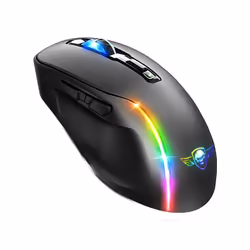 Spirit of Gamer S-EM50BK mouse Gaming Mano destra RF Wireless + Bluetooth + USB Type-C Ottico 8000 DPI - Vista aggiuntiva 3