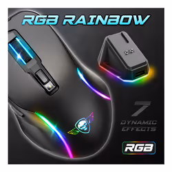 Spirit of Gamer S-EM50BK mouse Gaming Mano destra RF Wireless + Bluetooth + USB Type-C Ottico 8000 DPI - Vista aggiuntiva 6
