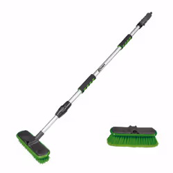 SCOPA AD ACQUA CON 2 SPAZZOLE RIBIMEX 1 spazzola morbida e 1 spazzola doppiaSpazzola ad acqua telescopica da 118 a 182 cm Mat ...