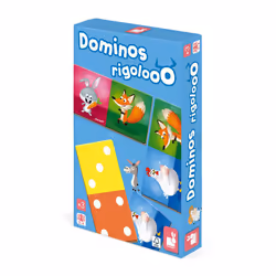 JANOD Dominoes Game - Dominos Rigolooo, Cartoncino, Francia, 158 mm, 40 mm, 250 mm, 1 pz