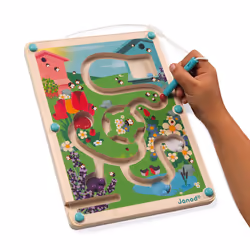 JANOD Wooden Magnetic Beehive Maze giocattolo per lo sviluppo delle abilità motorie - Vista aggiuntiva 4