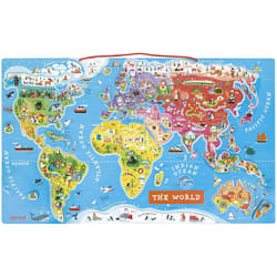 JANOD - J05504 - Puzzle Monde Magnétique - Version anglaise (bois)