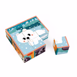 JANOD Animals Cardboard Cubes Set - In partnership with WWF® - Vista aggiuntiva 2