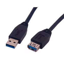 MCL MC923AMF-1M/N, 1 m, USB A, USB A, USB 3.2 Gen 1 (3.1 Gen 1), Maschio/Femmina, Nero