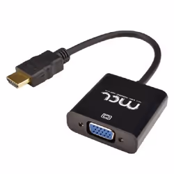 MCL CG-287C, HDMI tipo A (Standard), VGA (D-Sub) + 3.5mm, Maschio, Femmina, 1600 x 1200 Pixel, Nero