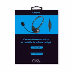 MCL CSQ-M2/NZ cuffia e auricolare Cablato A Padiglione Ufficio Nero