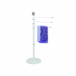 MSV 140385 Porta asciugamano Da terra Bianco
