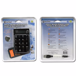 Connectland CL-PAVE-LK-10C-BK tastierino numerico Universale USB Nero