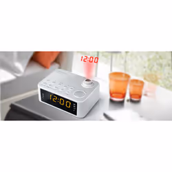 Muse M-178 PW Orologio Digitale Argento, Bianco