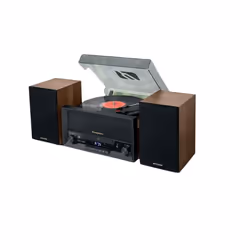 Muse MT-120 MB, Sistema audio midi per la casa, Manuale, Nero, Trasparente, Legno, 33,45,78 Giri/min, 45 Giri/min, FM