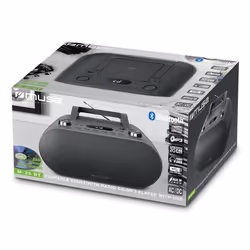 Muse M-35 BT impianto stereo portatile Digitale FM, PLL Nero Riproduzione MP3 - Vista aggiuntiva 6